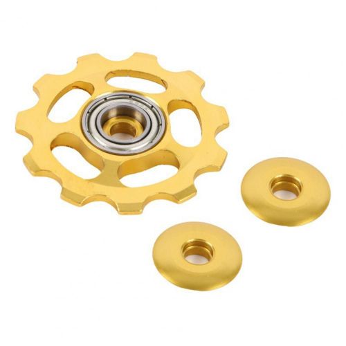 Dérailleur Arrière En Métal Anodisé Cnc Pour Vélo,Rouleau De Guidage De Roulement Durable,Roue Dentée,Stable - Type Golden