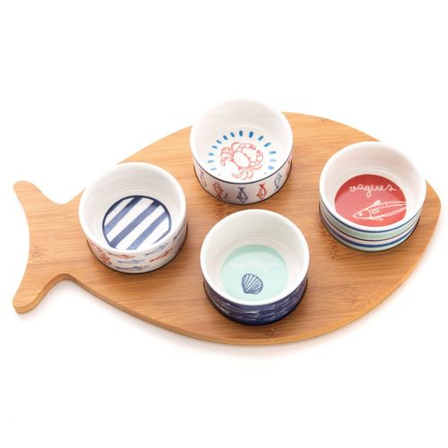Plateau Poisson Et Ses 4 Bols Ariel