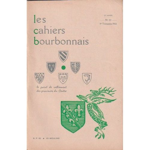 Les Cahiers Bourbonnais N° 40