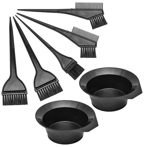 Ensemble De Brosses Et De Bols De Coloration Des Cheveux, Kit De Bol De Mélange De Brosse De Coloration Des Cheveux, Outils Pour Applicateur De Teinture Des Cheveux, Ensemble De 7 Pièces 