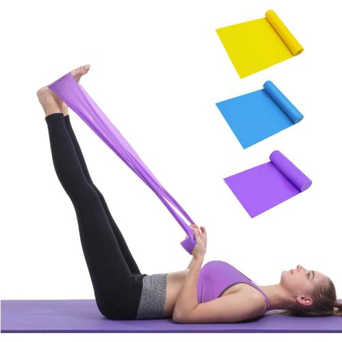 Ensemble De Ceintures De Résistance, [Un Ensemble De 3] Ceinture De Yoga D'exercice Respectueuse De La Peau De 1,5 M/4,9 Pieds Avec Trois Niveaux De Résistance, Ceinture De Résistance D'exercice Femme