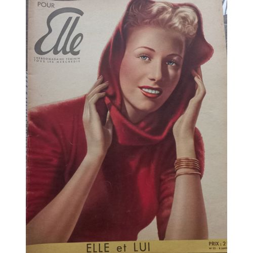 Pour Elle N° 22 Du 8 Janvier 1941 Ancienne Revue De Mode Femme Tricot Mariage