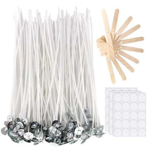 Mèches De Bougie, 100 Pièces Mèches De Bougie Naturelles, Mèches De Coton Naturel Pour La Fabrication De Bougies Diy (15cm)