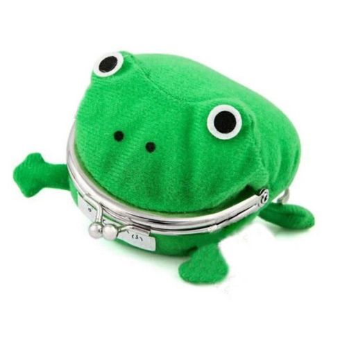 2PCS Grenouille Naruto Porte Monnaie Pluche Mignon pour Enfant Unisexe Porte-Monnaie Créatif Pas Cher (Vert, Taille Unique)