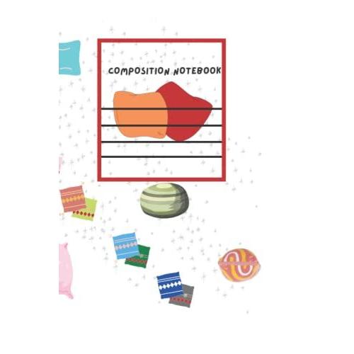 Composition Notebook: Cute Pillow Design College Ruled, 100 Pages, 6" X 9": Wide Lines Composition Notebook For Preschoolers, Children, ... For School, Journaling And Taking Notes.