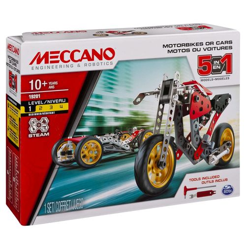 Meccano Voiture Et Moto - 5 Modeles Meccano