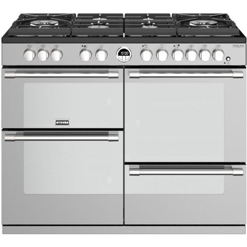 Piano de cuisson gaz STOVES STERLING GLASS 110 DFT INOX