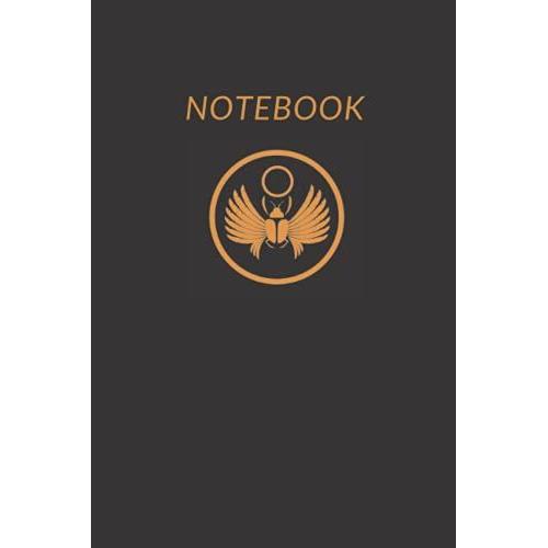 Kush Kmt Notebook: Black And Gold Cover | Size 6x9 Inches | 100 Pages