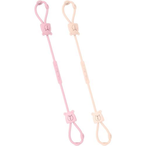 Sangle De Sécurité Extensible En Silicone,2pcs Sangle De Jouet Pour Bébé Réglable Pour Poussette,Chaise Haute,Berceau,Paniers Suspendus,Sacs