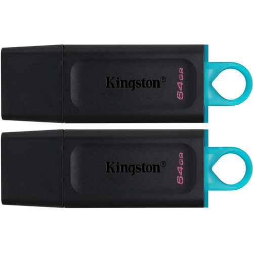 Kingston DataTraveler Exodia DTX/64GB-2P Clé USB 3.2 Gen 1 avec capuchon de protection et anneaux pour porte-clés de plusieurs couleurs