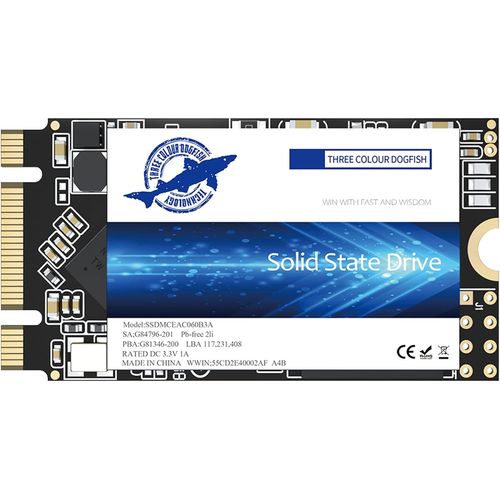Dogfish SSD M.2 2242 500Go Ngff Ordinateurs De Bureau à l'intérieur De l'actionneur à SolideDe Haute Performance De Lecteur De Disque Dur Comprend Un SSD 120Go 240Go 250Go 480Go(500Go, M.2 2242)