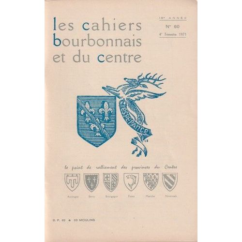 Les Cahiers Bourbonnais N° 60