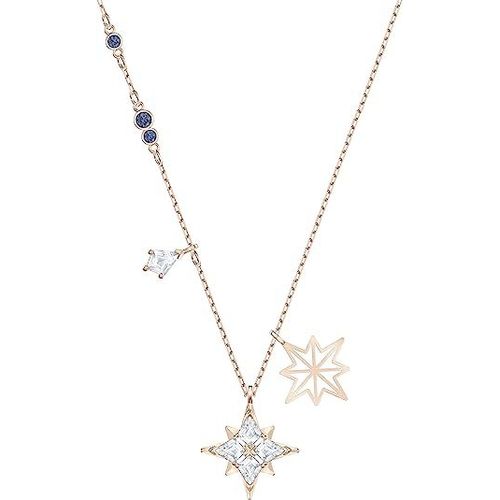 Chaîne De Collier En Forme D'étoile De Charme Romantique Femme Tempérament Élégant Collier De Fleurs De Neige Huit Étoiles (Or Rose)