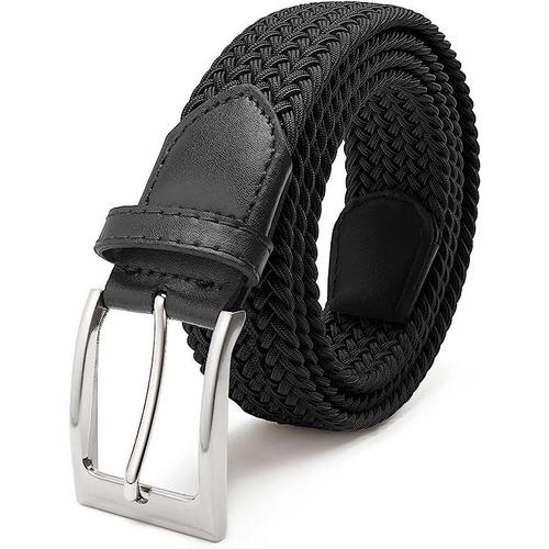 Taille L, Ceinture Élastique Pour Homme 1 3/8"" De Largeur, Ceinture De Golf Tissée Extensible Décontractée Fairwin Pour Hommes Jeans Shorts Pantalons Ceintures Élastiques