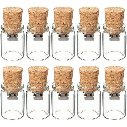 10 Pièces Clé USB 8 Go la Dérive Bouteille Transparent Cadeau sur le Mariage