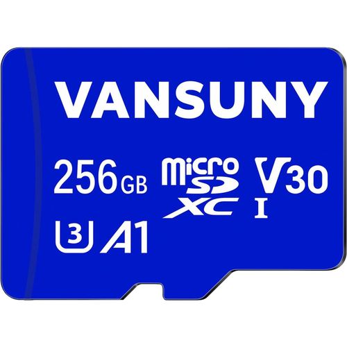 Carte SD Micro 256Go, Carte Micro SD 256Go avec Adaptateur SD, 256Go Micro SD Vitesse de Lecture Allant jusqu'à 100 Mo/s (A1, U1, C10, V10, 256Go Carte SD + 1 Adaptateur)