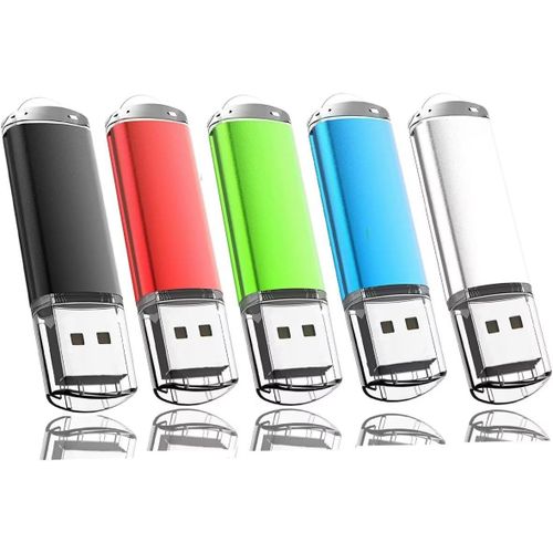 CLé USB 32Go Lot de 5, Clef USB Flash Drive 32Go Pen Drive USB 2.0 Memory Stick 32Go Thumb Drive pour PC