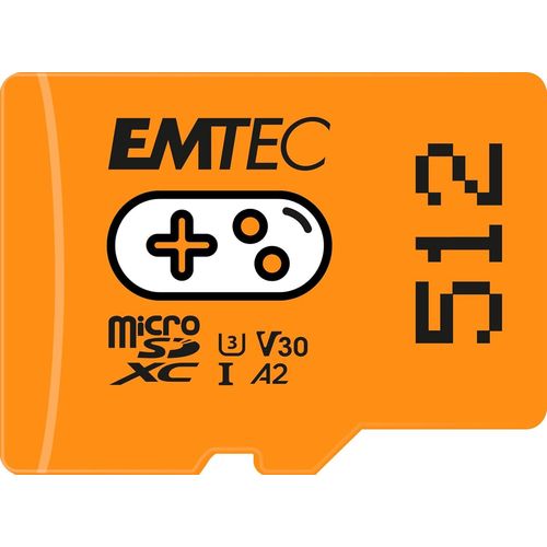 Carte Mémoire microSD Gaming 512GB - Plus de Stockage de Jeux et Vidéos - ECMSDM512GXCU3G - Compatible Nintendo Switch - Orange