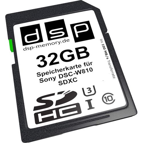 Carte mémoire 32 Go Ultra Highspeed pour Sony DSC-W810 SDXC Digitalkamera