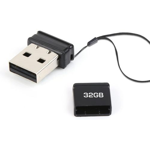 Clé USB 2.0 32 Go, Mini Clef USB 32Go avec Lanière Mémoire de Stockage Externe USB Flash Drive à Haute Vitesse Compatible avec Ordinateur/PC/TV/Autoradio