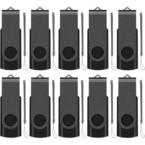 Lot de 10 clés USB 2.0 Transmemory Memory Stick 32 Go (noir)