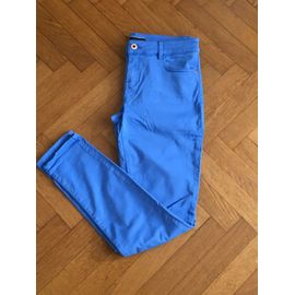 Pantalon Massimo Dutti Bleu Azur