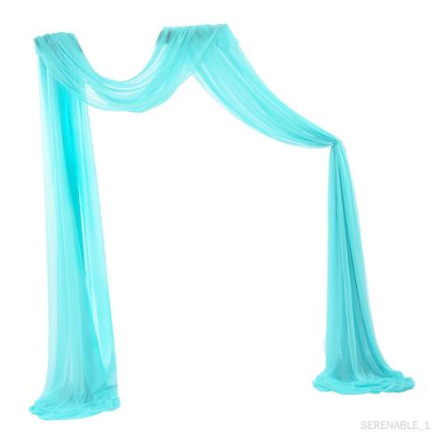 de mariage drape des panneaux de tissu, draperie en mousseline de 6 mètres pour les décorations de réception de scène de cérémonie de 1x bleu ciel