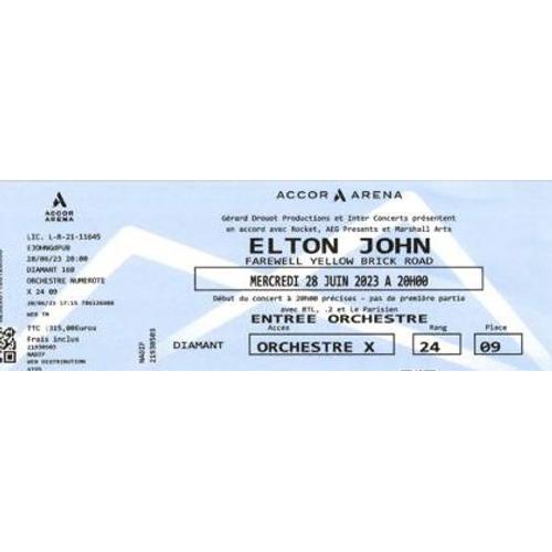 Billet Concert Elton John