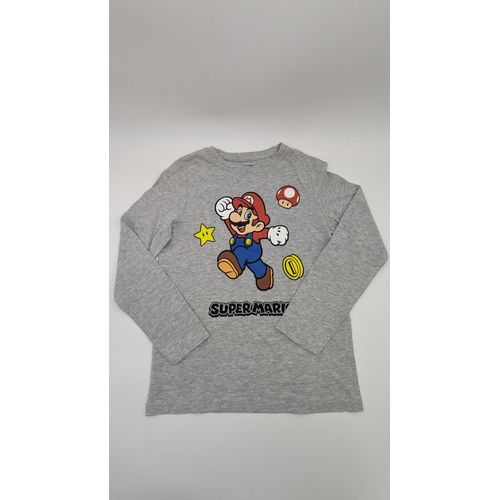 Tee Shirt Enfant (Manches Longues) Super Mario Officiel Nintendo Taille 10 Ans
