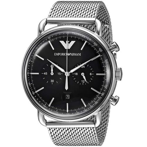 Emporio Armani Ar11104 Homme Montre Silver Analogique Métal Nouveau