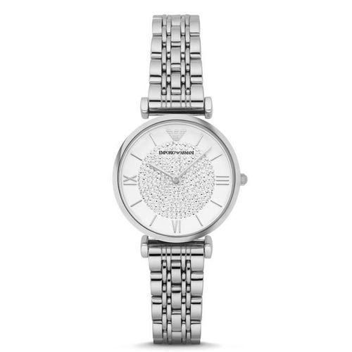 Montre Pour Femme À Quartz En Acier Inoxydable Et Strass Ar1925 Argent