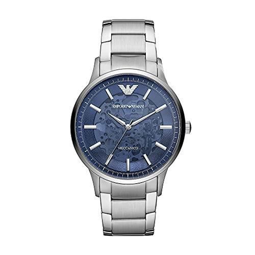 Montre Emporio Armani Automatique À Trois Aiguilles En Acier Inoxydable Pour Homme, Ar60037