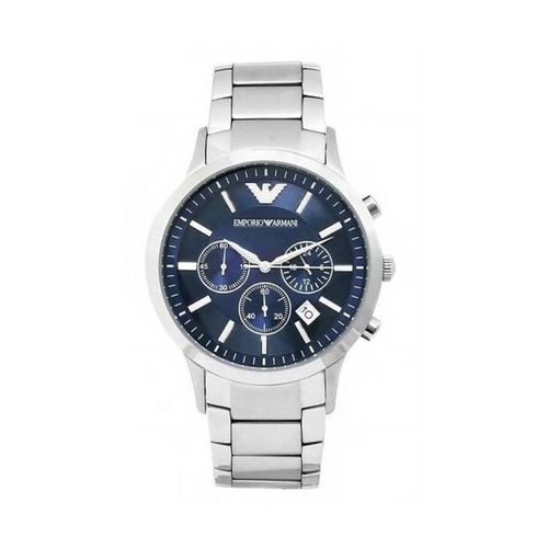 Montre Bracelet Emporio Armani Men's Ar2448 Chronograph Blue Dial Watch Zwcl5
