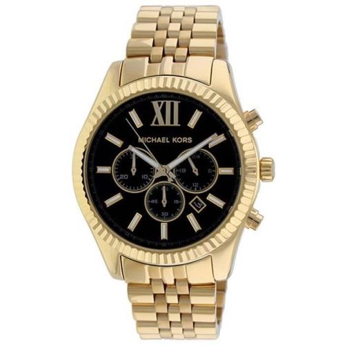 Michael Kors Homme 45mm Chronographe Doré Acier Bracelet & Boitier Montre Mk8286