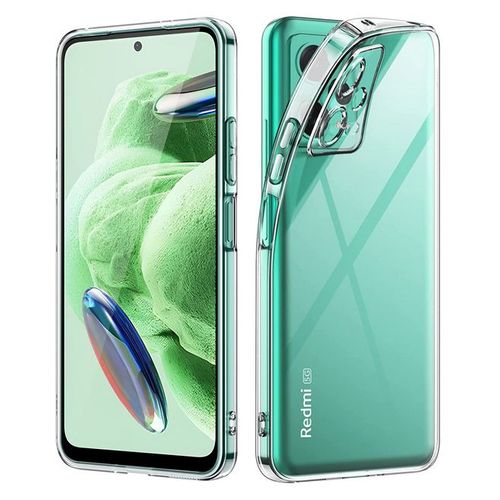 Coque Pour Xiaomi Poco X5 5g / Redmi Note 12 5g - Housse Etui Silicone Gel Fine + Verre Trempe - Transparent Tpu