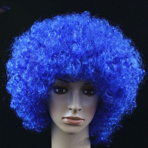 Perruque de cheveux ronde ondulée pour cosplay,postiche de danse,comparateur de couleur,clown drôle,coiffure afro,moelleux,VPN,fête de la tête