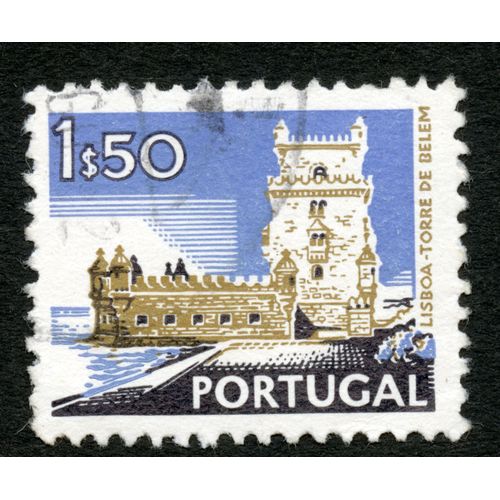 Timbre Oblitéré Portugal, Lisboa - Torre De Belem, 1s50