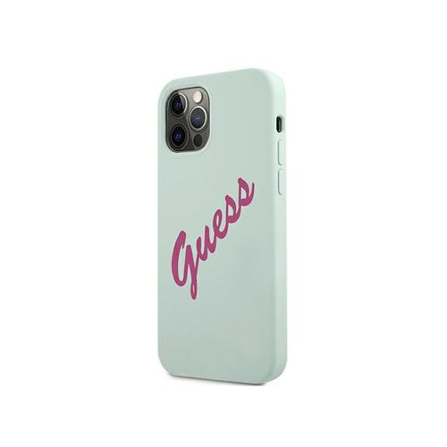 Coque Pour Apple Iphone 12 / 12 Pro Collection Silicone Vintage En Tpu Guessbleu