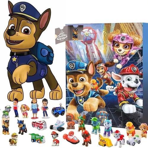 Calendrier De L'avent Pat 'patrouille Noël Figurines Pour Enfants Jouets Collection Dessin Animé Garçon Fille Fête Fin D'année