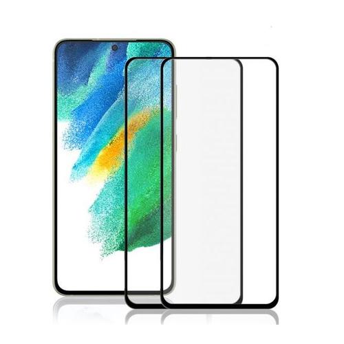 Hqselection® Lot De 2 Verres Trempés Pour Samsung Galaxy S21 Fe 5g .Film De Protection D'écran Couverture Complète Noir - Anti Rayures - Ultra Résistant Dureté 9h