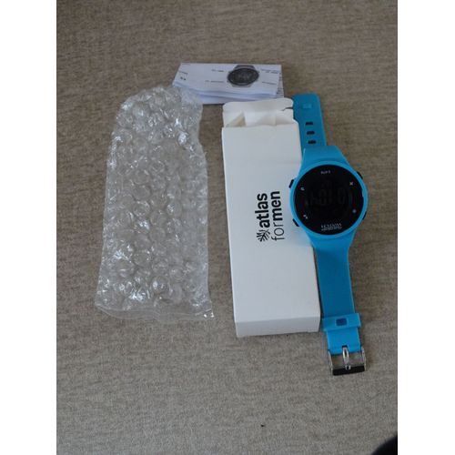 Montre Marque Watch D'atlas For Men Bleu Modèle Aa851 Avec Écran Digital Noir