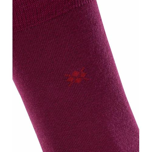 Burlington Ladies Socks Bloomsbury - Laine Vierge, Uni, Logo, Taille Unique, 36-41 Rouge Vin
