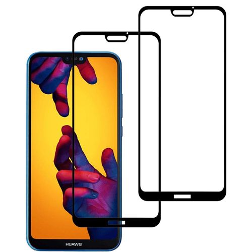 Hqselection® Lot De 2 Verres Trempés Pour Huawei P20 Lite .Film De Protection D'écran Couverture Complète Noir - Anti Rayures - Ultra Résistant Dureté 9h