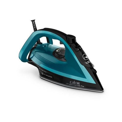 Calor Ultragliss Anti-Calc Plus FV6832C0 - Fer à vapeur - semelle : Durilium Airglide - 2800 Watt - noir glama/bleu boréal
