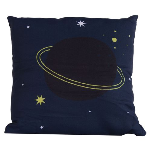 Coussin Enfant Captain Science - L. 40 X L. 40 Cm - Bleu Et Noir