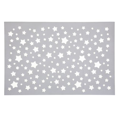 Lot 6x Set De Table De Noël Design Ajouré Etoile - L. 30 X L. 45 Cm - Argent