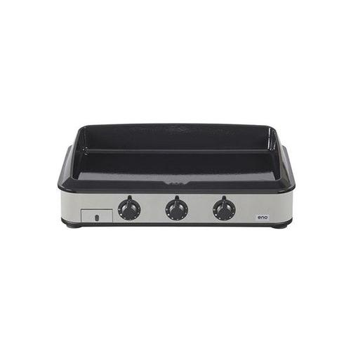 Plancha gaz Eno Enosign 65 Inox 570232010701 4800 W Argent et Noir