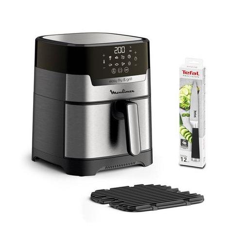 Friteuse sans huile Moulinex YY5138FB Easy Fry et Grill Digital avec Couteau Tefal 1400 W Inox