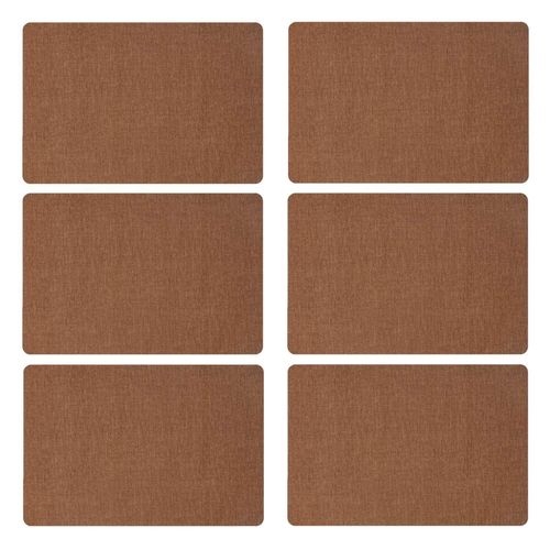 Lot De 6 Sets De Table Rectangulaire Lake - 45 X 30 Cm - Camel