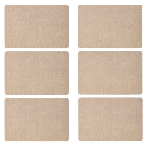 Lot De 6 Sets De Table Rectangulaire Lake - 45 X 30 Cm - Naturel